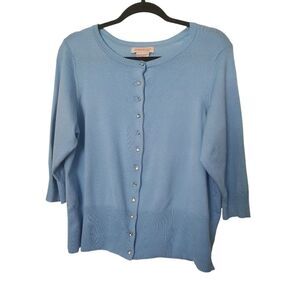 Rocket 898 by RGL Vintage Jeweled Button Front Sweater